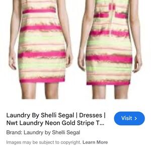 Laundry by Shelli Segal Women's Multicolor Striped Dress